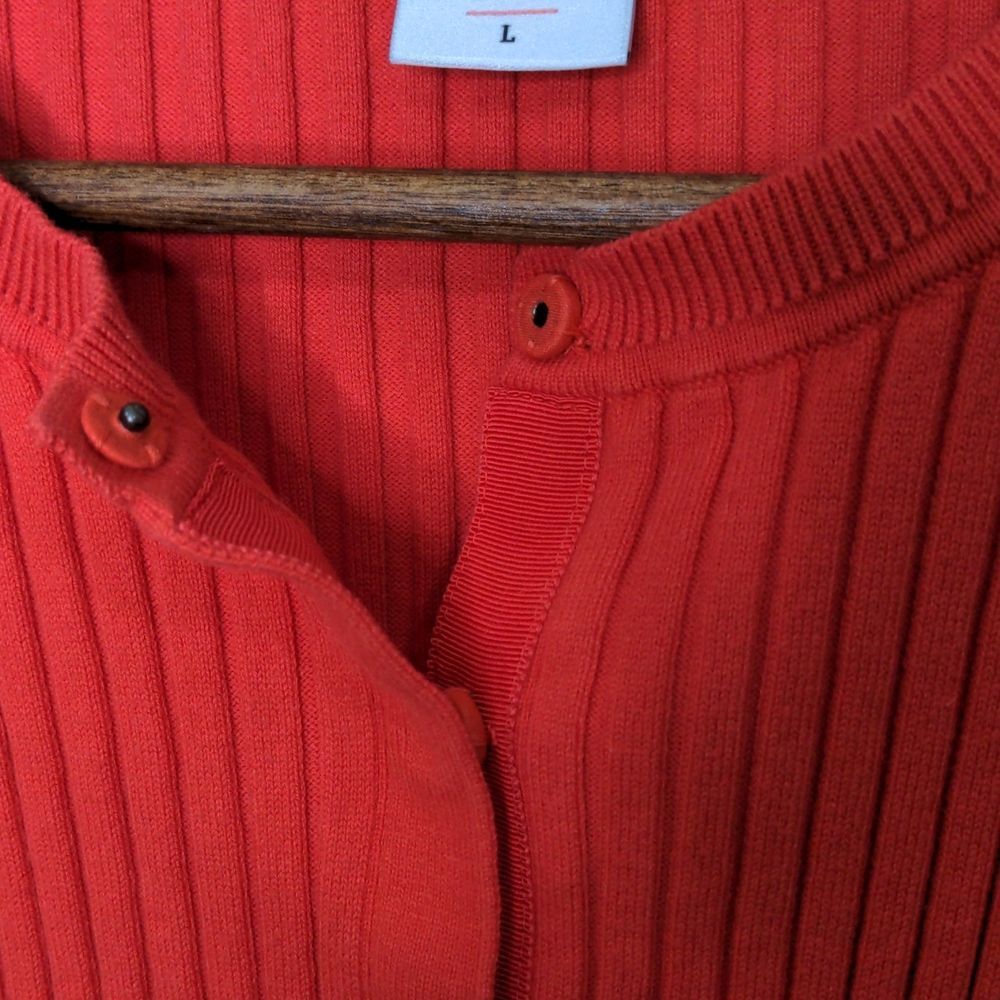 CAbi Vibrant Red Bell Sleeve Cardigan - Picture 5 of 12